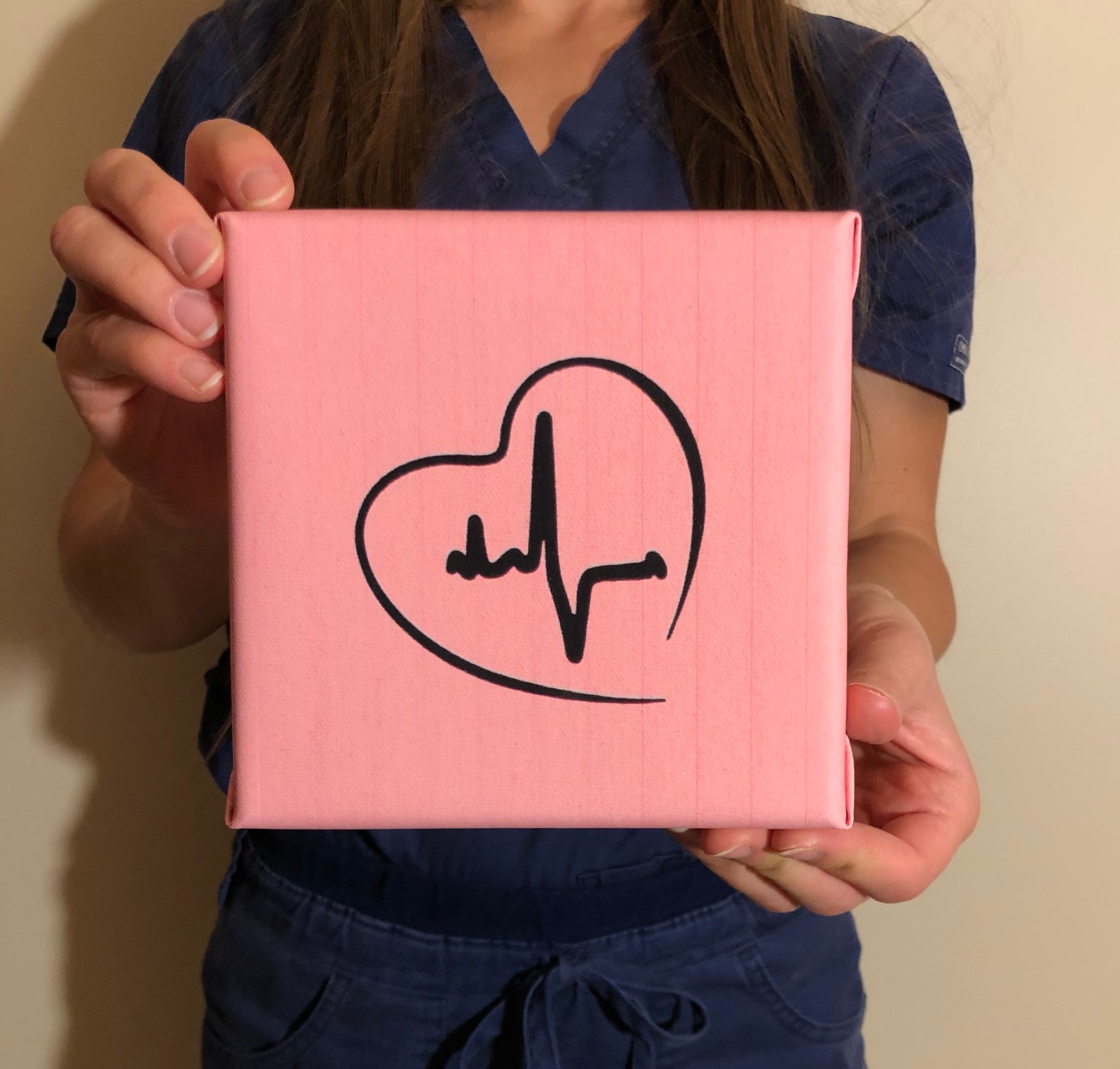 Medical Wall Art Medicine Wall Decor Heart EKG Canvas Etsy