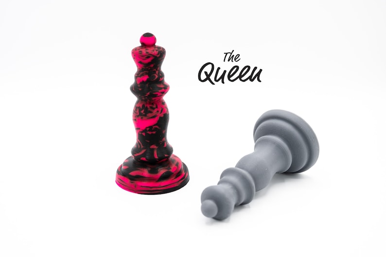 Chess Queen Dildo - Fantasy Dildo - Anal Plug - Sex Toy - Adult Toy - Platinum Silicone 