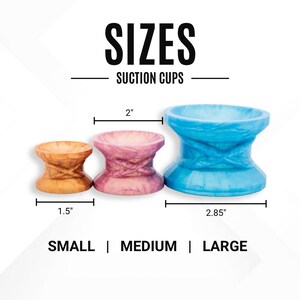 In Stock Double Sided Suction Cups - Platinum Silicone - Sex Toy Accessory image 4