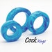 Cock Rings - Set of 3 - Sex Toy - Adult Toy - Platinum Silicone