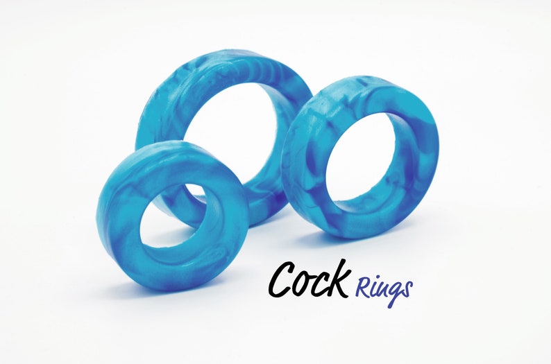 Cock Rings - Set of 3 - Sex Toy - Adult Toy - Platinum Silicone 