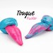 Tongue Finger Fucker - Clitoral Stimulator - Vibe Accessory - Sex Toy - Adult Toy - Platinum Silicone 