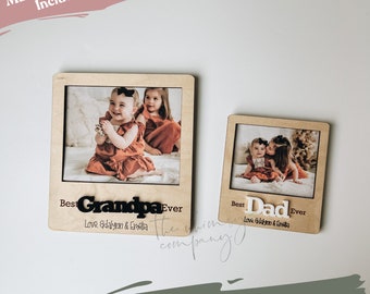 Mejor papá nunca marco de imagen SVG, archivo digital para láseres, gran archivo para Glowforge, marco de imagen para papá o abuelo, archivo Glowforge