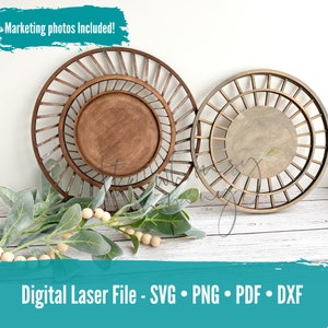 Boho Digital Files, Boho SVG, Mandala SVG, Glowforge Files, Laser Cut Files, Rattan Wall Decor,