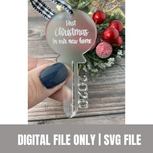 First Christmas 2020 Key SVG | Digital File | Glowforge File | Laser File