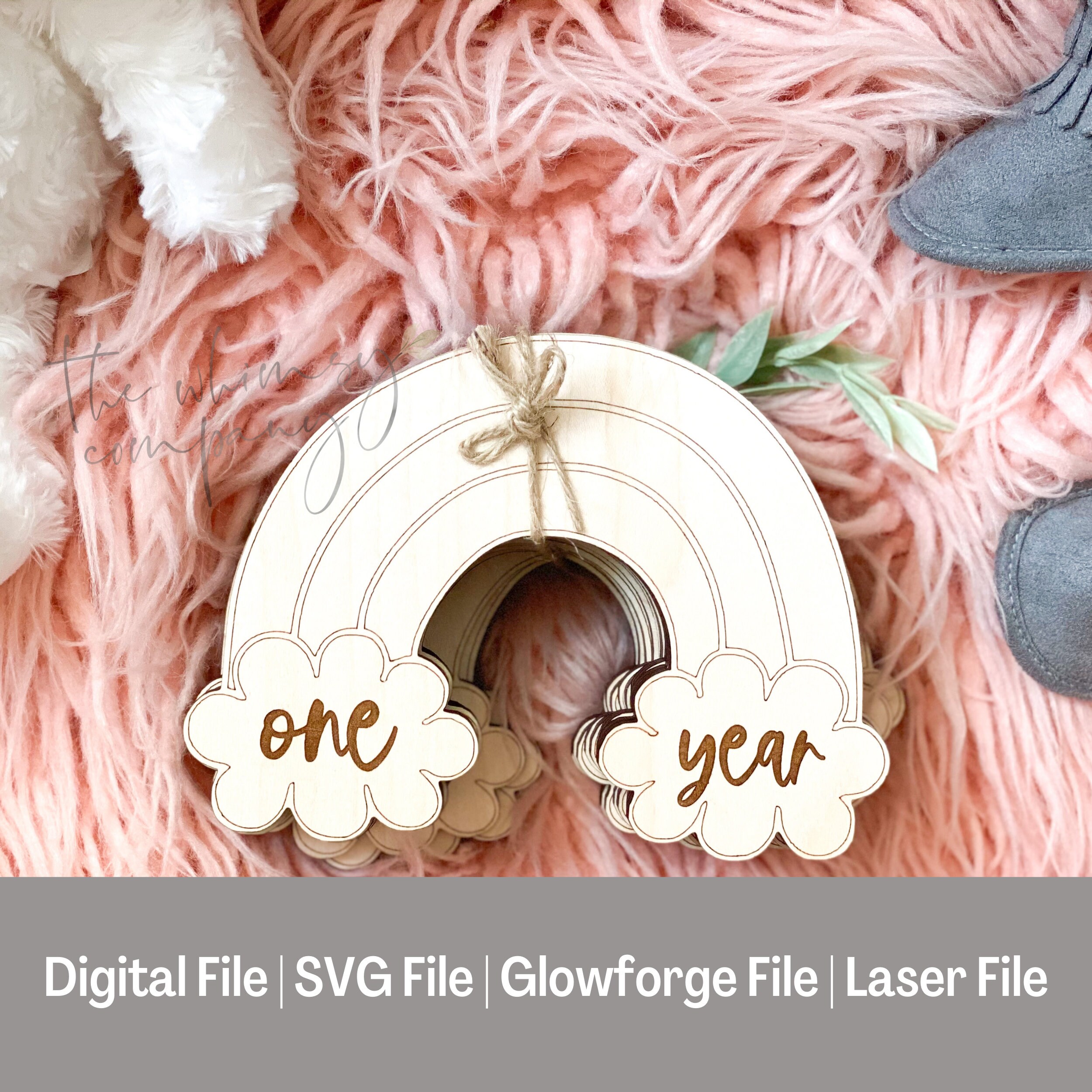 Rainbow Birth Milestone SVG File | Laser Rainbow File | Laser File ...