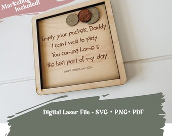 Best Daddy Ever Hands Down Hand Print Sign SVG, Digital File for Lasers, Great File for Glowforge, Handprint Sign for Dad or Grandpa