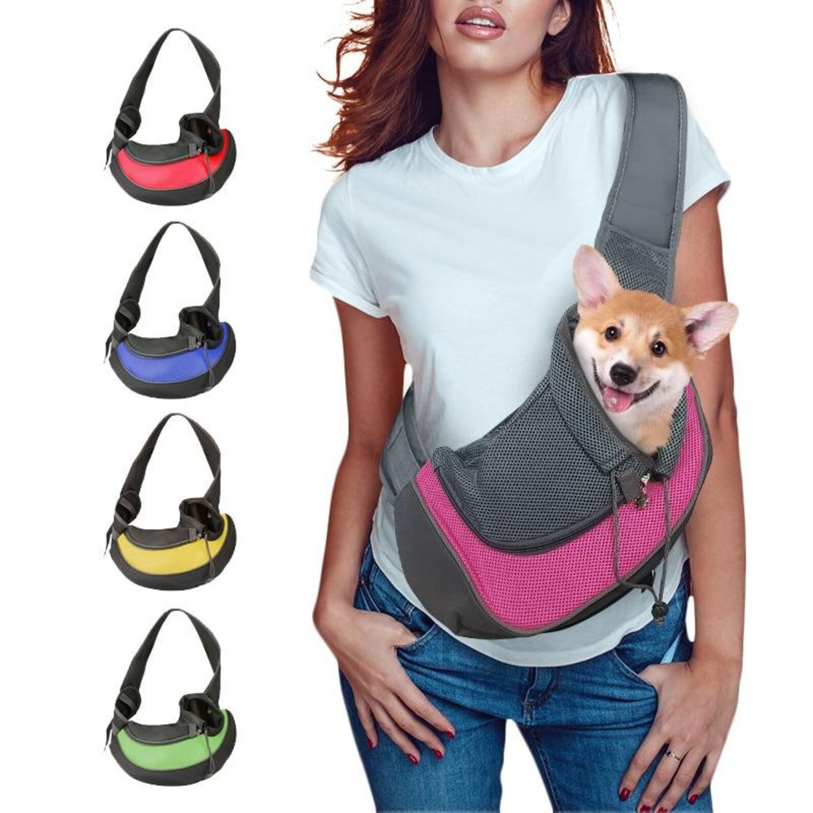 Pet Puppy Dog Mesh Sling Carry Pack Backpack Carrier Travel Etsy