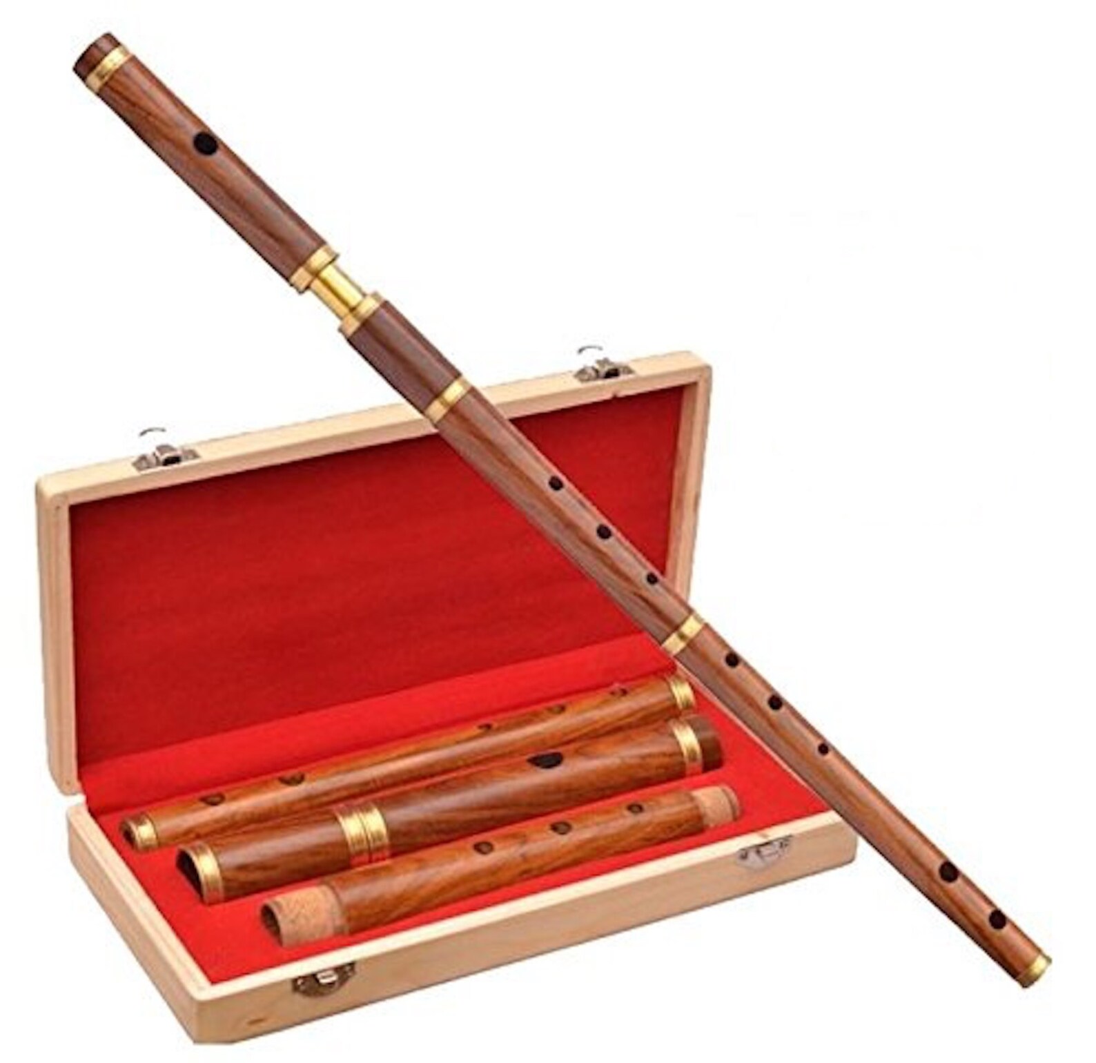 Traditional Irish d Flute Sheesham Wood Natural Wooden Case Etsy