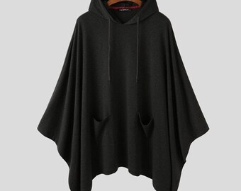 poncho hoodie sweater