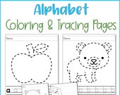 Preschool Alphabet Back to School Worksheets Prek Alphabet Printables Homeschool Coloring Pages Tracing Activities TK Alphabet Worksheets