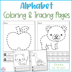 Preschool Alphabet Back to School Worksheets Prek Alphabet Printables Homeschool Coloring Pages Tracing Activities TK Alphabet Worksheets