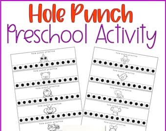 FREE*** Heart Hole Punch Template by PreK Playground