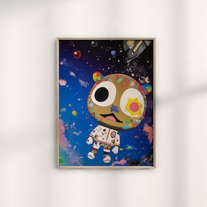 Takashi Murakami Space Bear Print, Murakami Art, Japanese Art, Wall Decor, Contemporary Poster, Japanese Pop Art, Hypebeast Murakami Art