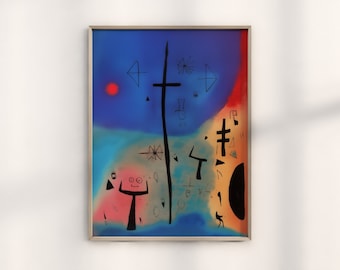 Paul Klee Blue Abstraction Poster, Klee's Abstract Artwork, Modern Blue Abstract Print, Klee Blue Tonal Decor, Expressionist Abstraction