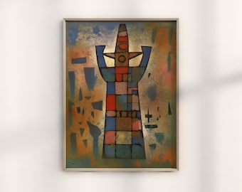 Paul Klee Angelus Novus Poster, Klee's Angelic Art, Modern Novus Print, Angelus Expression, Paul Klee's Visionary Work, Abstract Angel Art