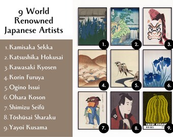 250+ Japanese Art Digital Prints Vintage Oriental Gallery Wall Set