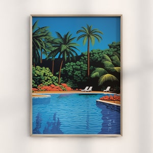 Vaporwave Aesthetic Nagai Print - Synthwave Sunset Art, Retro 80s Beach Design, Neon Island Aesthetic, Tropical Retrowave, Vintage Vaporwave
