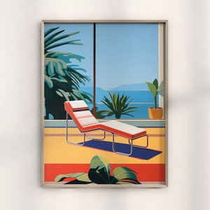 Bauhaus Chaise Longue Vintage Print, Modernist Bauhaus Furniture Art, Classic Chaise Longue Design,Mid-Century Lounge Chair Furniture Poster