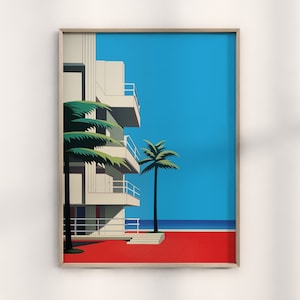 Tel Aviv Bauhaus Architecture Print, Iconic Israeli Bauhaus Design, Vintage Tel Aviv Street Art,Modernist Movement Poster,Urban Israel Decor