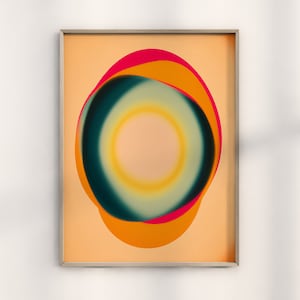James Turrell Angelic Affirmations Inspired Print, Orange Aura Poster, Turrell Artwork, Affirmations Wall Art, Abstract Geometric Art Print