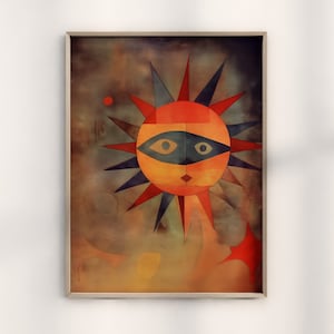 Paul Klee Fire in the Evening Print, Abstract Evening Art, Klee Nighttime Masterpiece, Modernist Fire Artwork, Paul Klee Wall Decor for Home