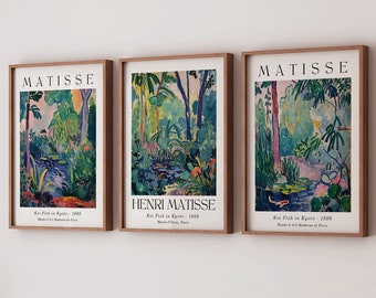 Matisse Print Set Of 9, Matisse Wall Art, Exhibition Art, Mid Century Wall Art, Landscape Art, High Quality Printable Poster, Digital Print