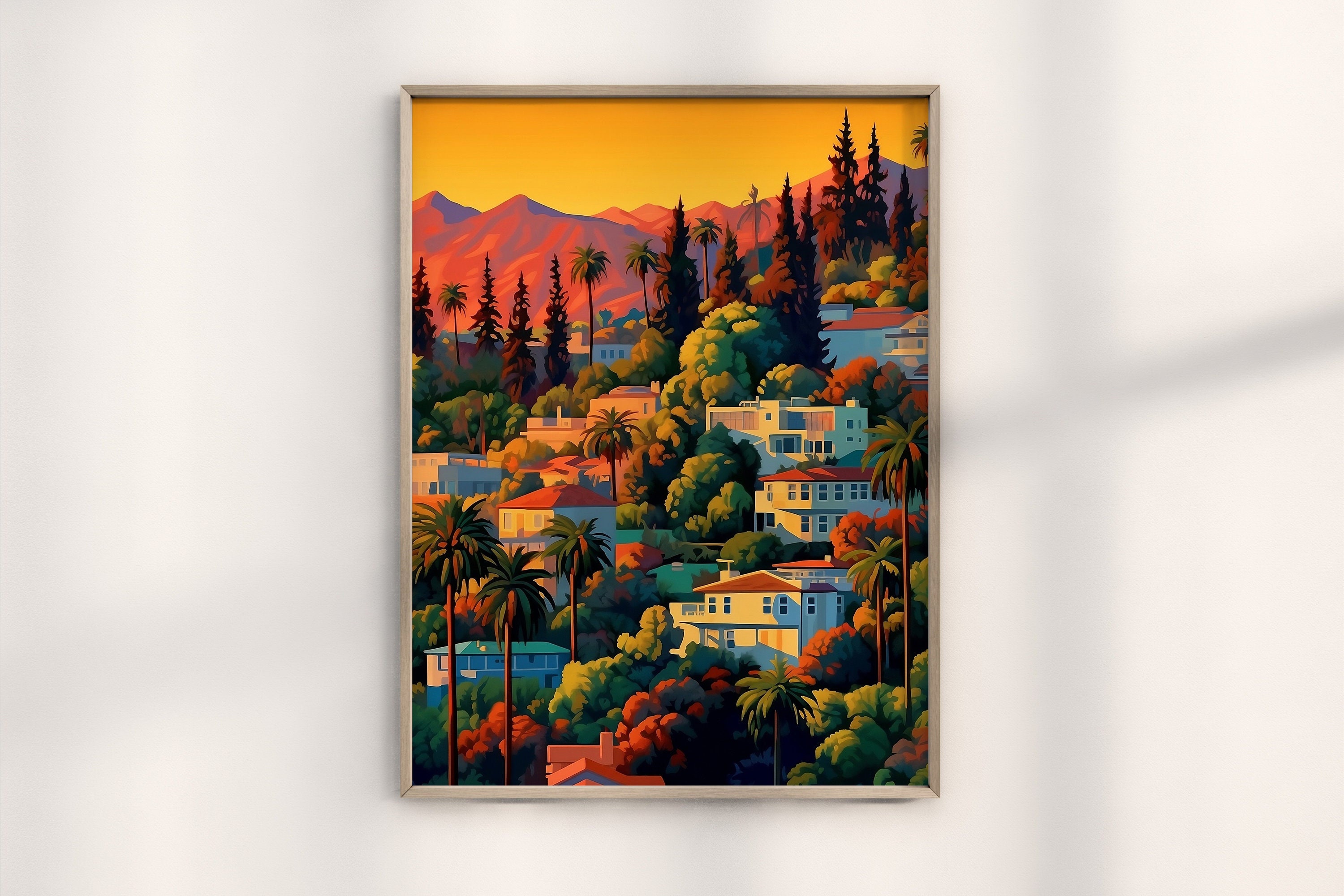 無料発送 Sunset Nagai Hiroshi in Orange Vintage Print, County Orange マジック：ザ・ギャザリング