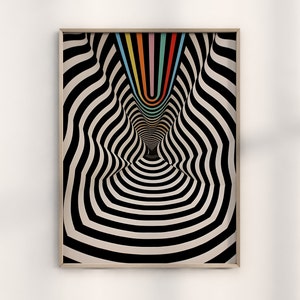 Bridget Riley Hypnotic Optical Illusion Print, Authentic Riley Illusion Artwork,Modern Op Art Hypnotic Design, Contemporary Visual Art Piece