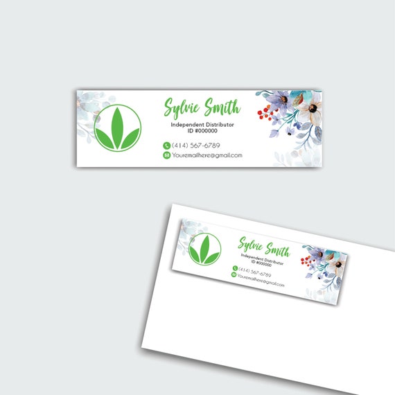 Custom Herbalife Address Label Card Personalized Herbalife Etsy