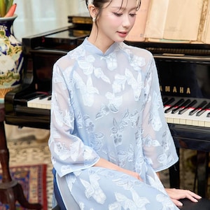 High Quality Pressed Silk Ao Dai for Women, Ao Dai for Girls, Ao Dai Vietnam, Ao Dai with Double Layers, Ao Dai Tet, Bridal Ao Dai