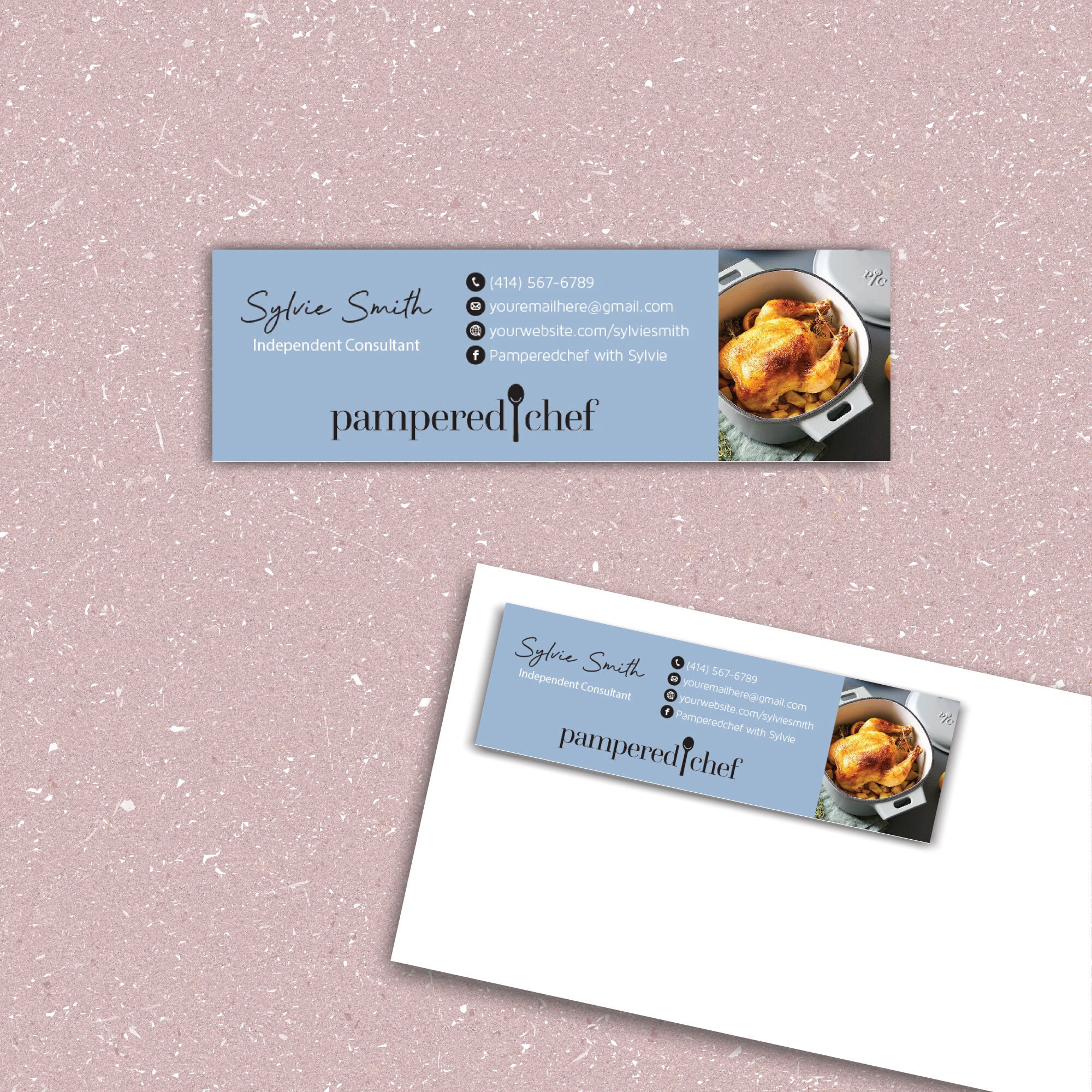 Pampered Chef Address Label Card, Personalized Pampered Chef Mailing