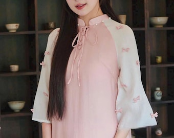 BOWTIES 4 Colours Vietnamese Ao Dai for Women, Ao Dai for Girls, Ao Dai Vietnam, Modern Ao Dai