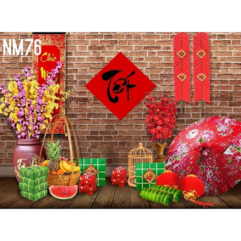 2024 Vietnamese Tet Holiday Lunar New Year Landscape Background, Tet