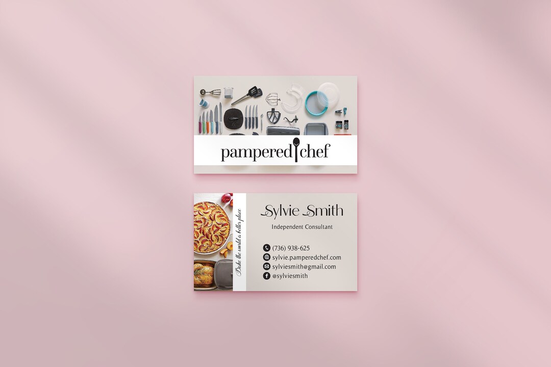 Custom Pampered Chef Business Card Personalized Pampered Chef - Etsy