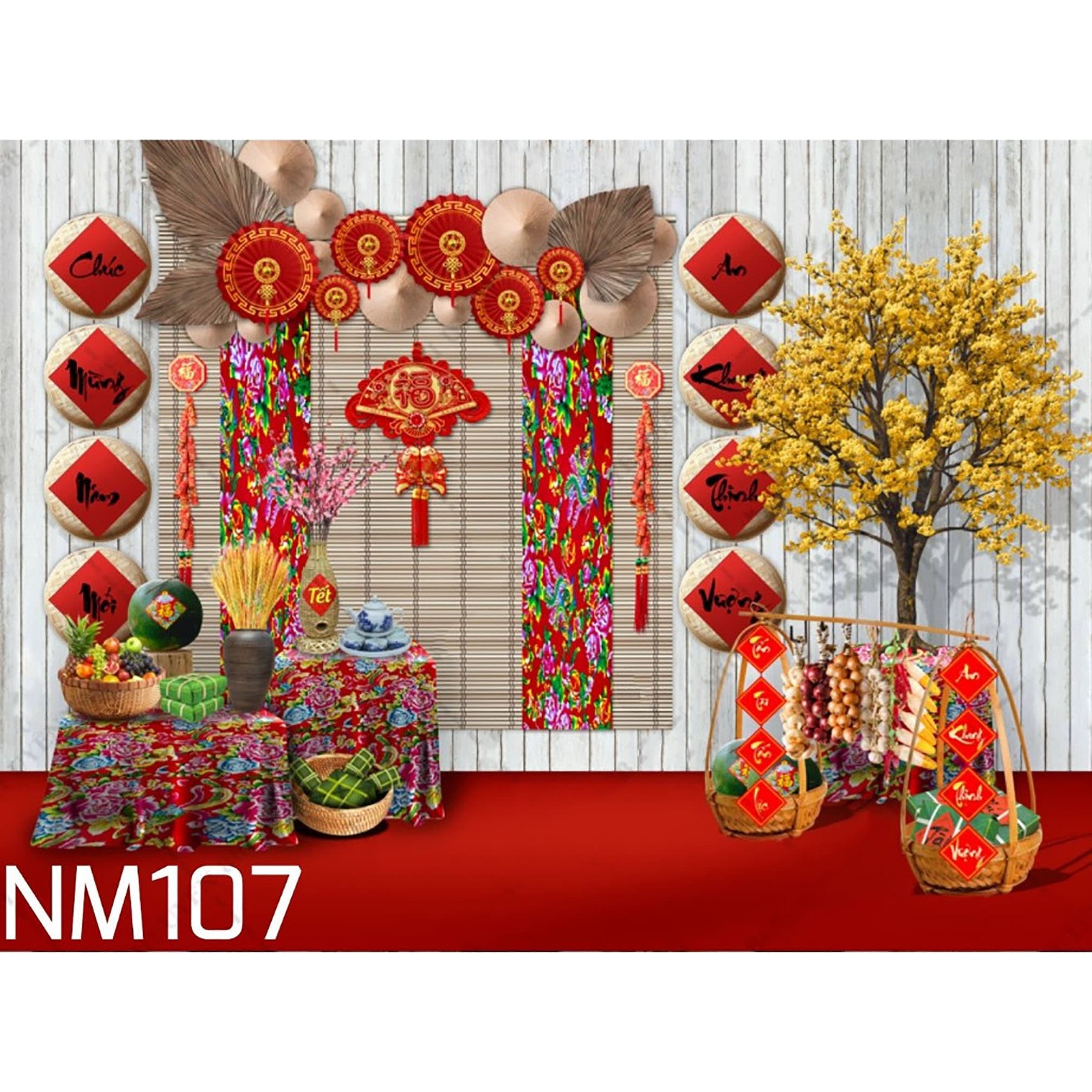 Vietnamese New Year Decorations 2024 Traditional Lucky Hang Fu