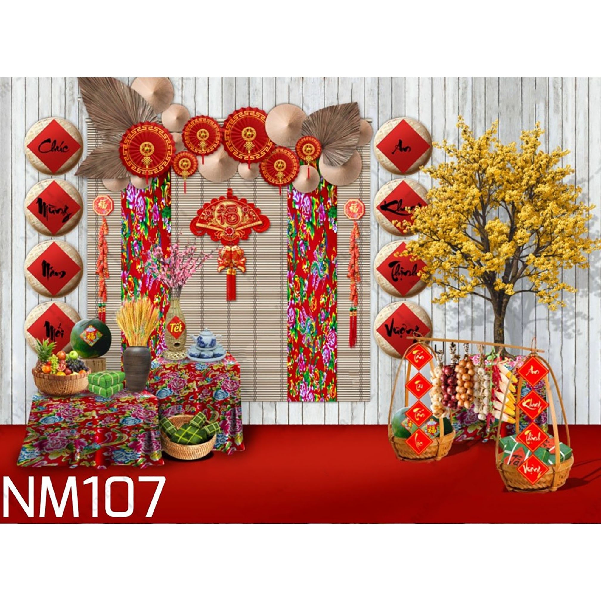 2024 Vietnamese Tet Holiday Lunar New Year Landscape Background, Tet