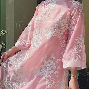 An Nhien Floral Ao Dai para mujeres, Ao Dai para niñas, Ao Dai Vietnam, Ao Dai Tet moderno para vietnamitas, Bridemaids Ao Dai