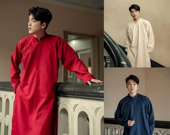 VU Traditional Ao Dai for Men, Ao Dai Vietnam, Pre-made Vietnamese Ao Dai, Ao Dai Ngu Than, Ao Dai Tet