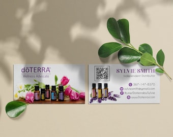 Custom DOTERRA Business Cards, Essential Oils Business Card, Modern Business Card, Personalized Doterra Business Card DT36