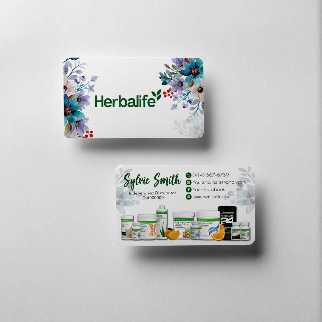 Custom Herbalife Business Card, Personalized Herbalife Business Card