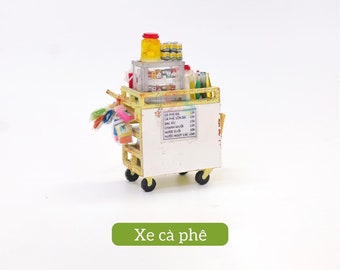 Vietnamese Coffee Cart, Vietnamese Gift, Handmade Miniatures, Vietnam Souvenir