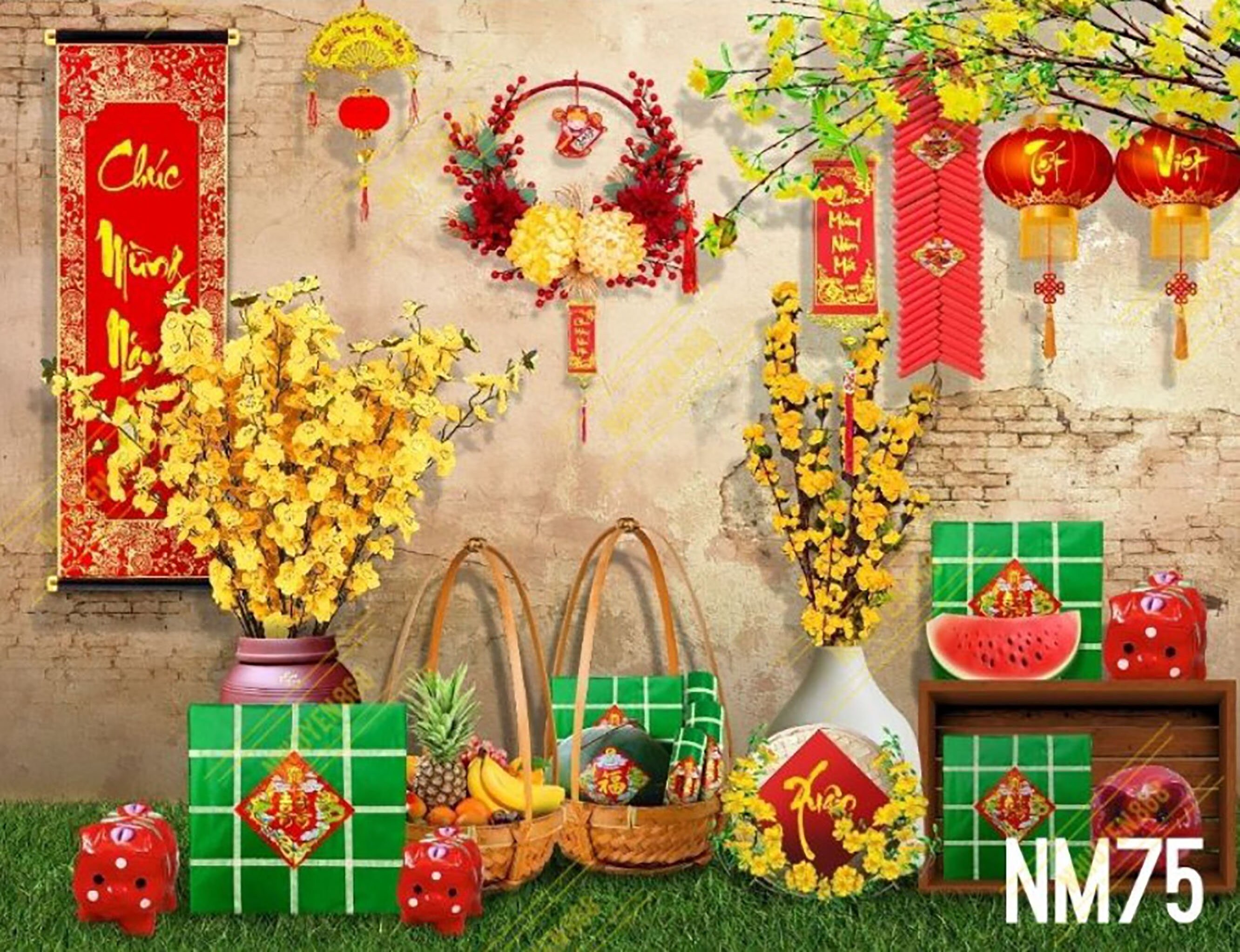 Vietnamese Tet Holiday Lunar New Year Landscape Background Tet Holiday Vietnamese Tet Holiday Lunar New Year Landscape Background Tet Holiday
