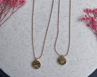 Collana con ciondolo zodiacale, oro