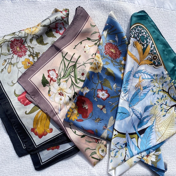 Satin Hair Scarves, beautiful bandanas