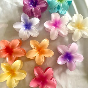 Hibiscus Flower Hair Clips, Summer Flower, Hawaiian Flower Hair Clip, Hair Claw Clip