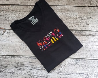 Embroidered MAMA T-shirt, African Mothers Day Tee