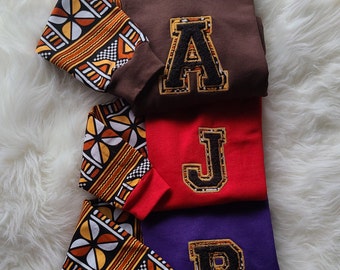Personalized Varsity Initial Sweatshirt, Print Sleeve, Chenille Letter