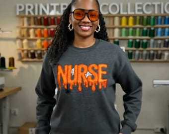 Spooky Nurse Mini Boo Teacher Mama  Embroidered Sweatshirt, Gifts For Her, Anniversary Gift, New Mom Gift, Halloween Season
