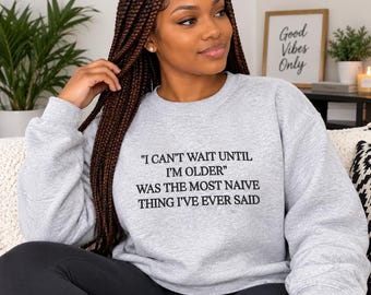 Custom Embroidered Sweatshirt | Personalized Quote Crewneck | Custom Text Embroidered Pullover | Minimalist Custom Phrase Apparel